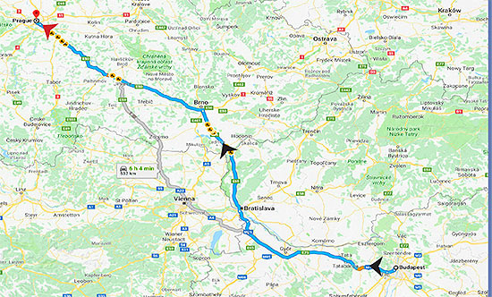 Budapest and Prague by Rail